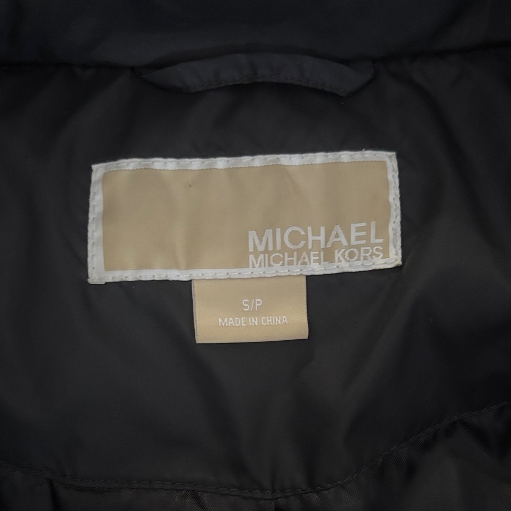 MICHAEL Michael Kors Long Black Puffer Coat - Picture 4 of 5